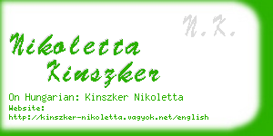 nikoletta kinszker business card
